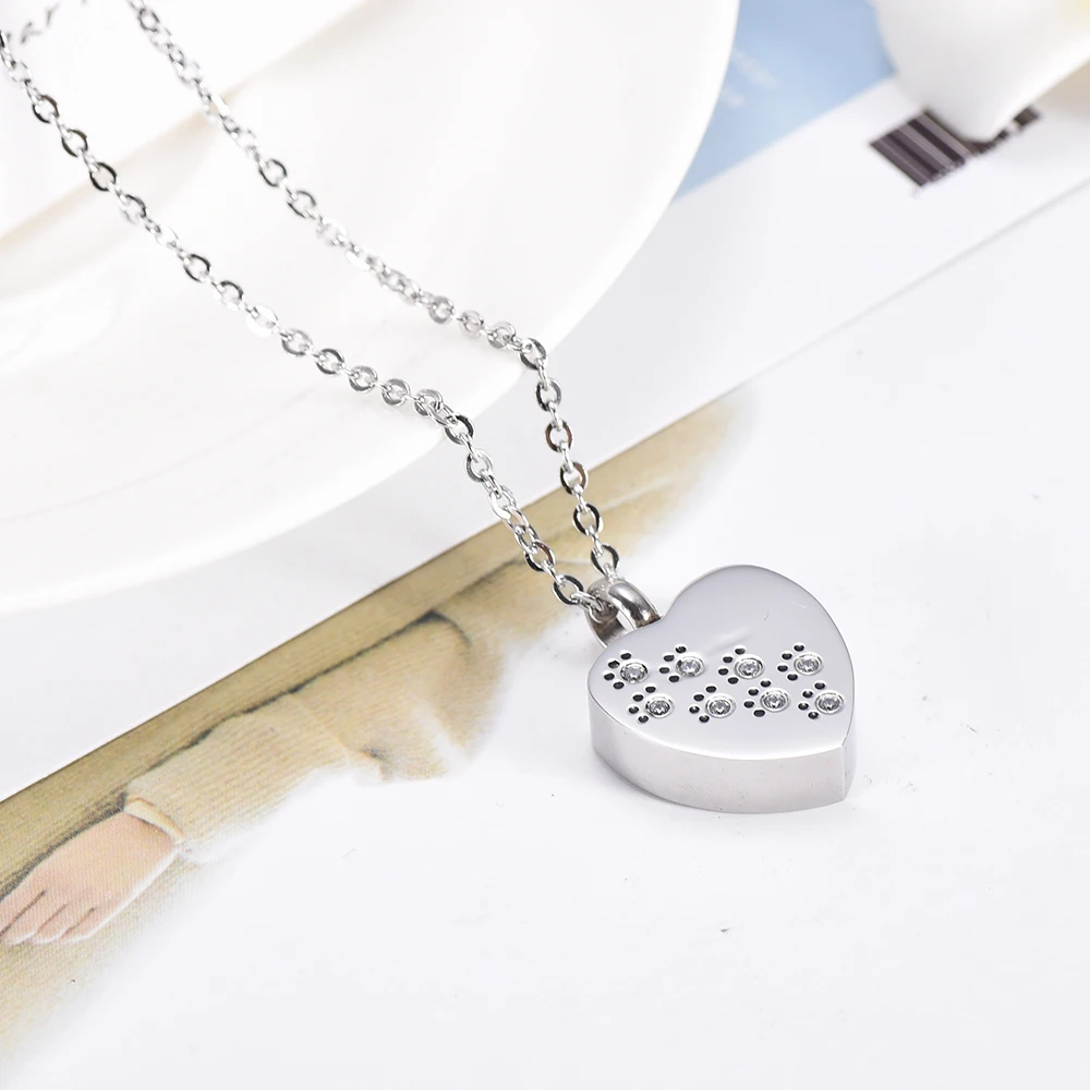 IJD8383 бриллиантовое ожерелье с подвеской в виде собачьей лапы|memorial jewelry|pendant necklacedog