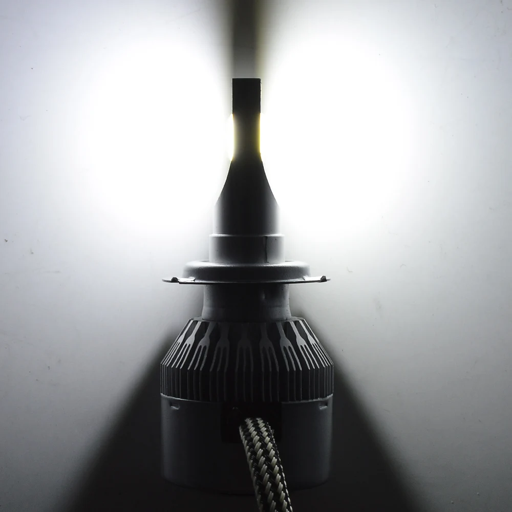 Taitian 2 шт. COB 72 Вт 7600LM 6000 К DC12V Светодиодные фары H1 H4 H7 автомобилей туман лампа H11 9005 9006 Canbus свет лед авто лампы для Toyota