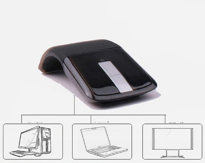 Беспроводная складная дуговая сенсорная мышь Microsoft ii 2 4G беспроводная мышь|mouse
