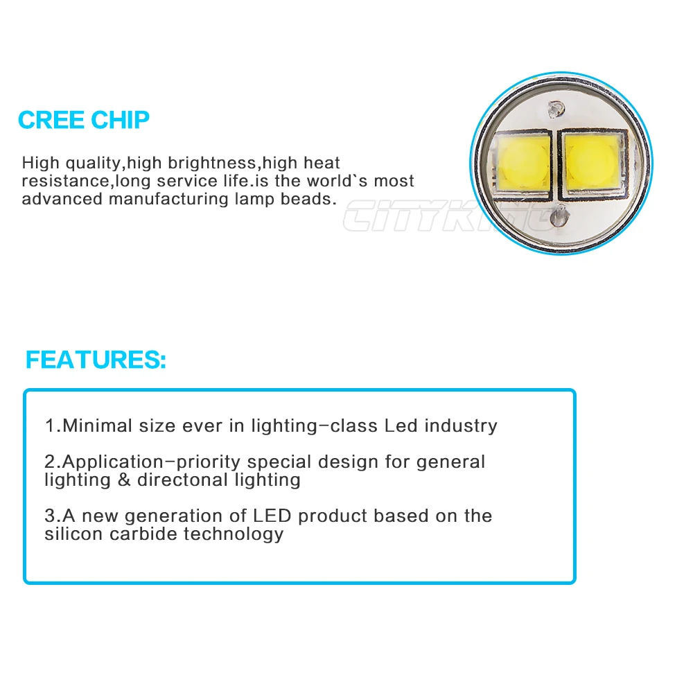 2 x H1 H3 H27 881 880 светодиодный 50 Вт CREE чип XBD автомобиля светильник для вождения линзы