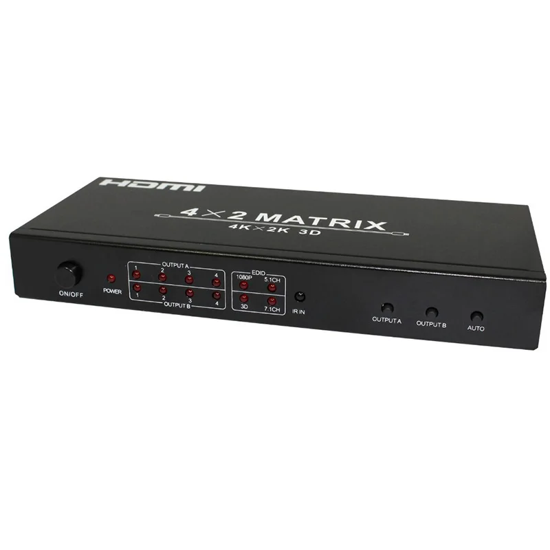 4 k X 2 HDMI V1.4a матрицы 4X2 (от до 2) переключатель 3D 97 Гбит/с Splitter усилитель 48-бит на