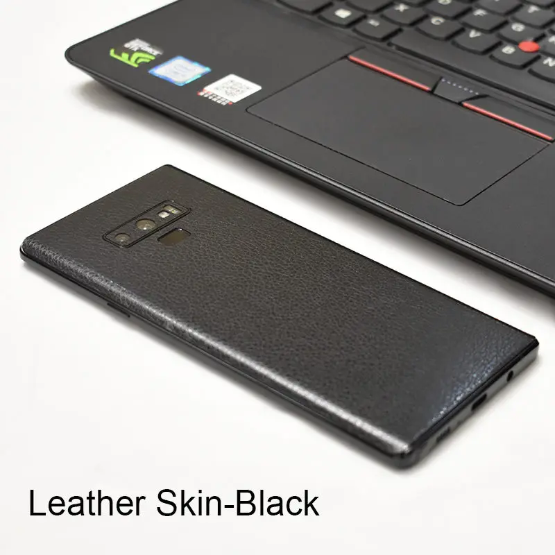 Leather Black Защитная пленка для Samsung Galaxy Note 9, 8, 10, S8, S9, кожа, углеродное волокно, дерево, Защитная Наклейка для Samsung S9, S8, S10e, S10 - Цвет: Leather Black