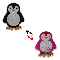 reversible change sequins patches for clothing t shirt women 250mm penguin flop flip the double sided t shirt womens patch