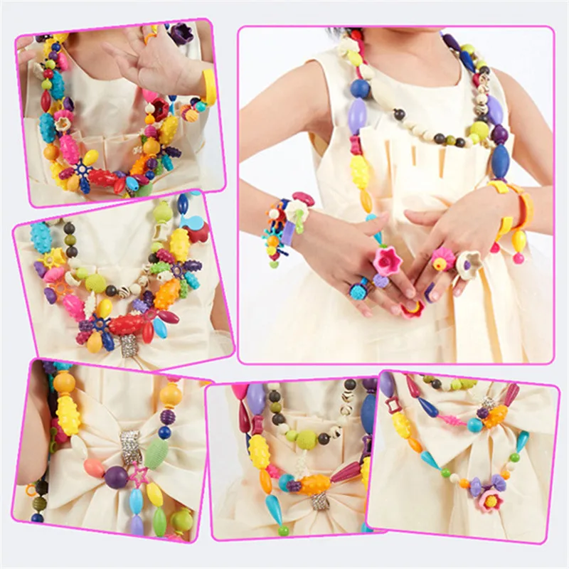 DIY бусины игрушки Детские модные игрушки для девочек Беспроводная поп игрушка-браслет бисер для детей развивающие игрушки для детей