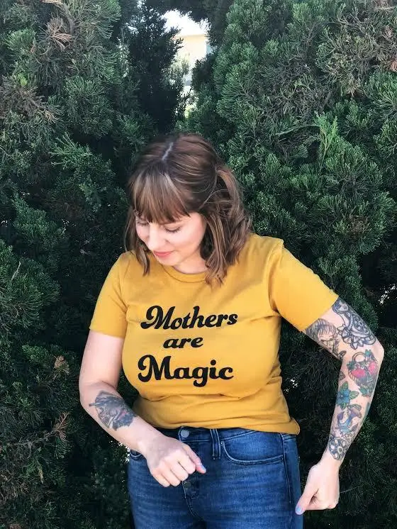 Sugarbaby Mother are magic t shirt women fashion grunge aesthetic tumblr slogan T-shirt mother days gift vintage yellow tops