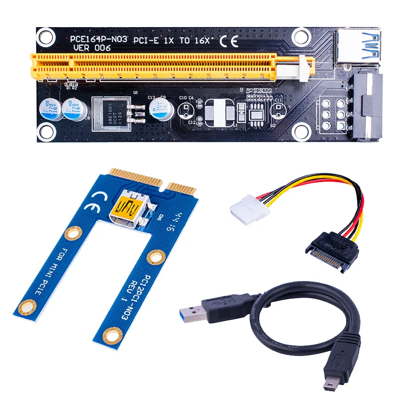 Mini PCIe 1x PCI Express x16 Riser Card для ноутбука внешняя графическая карта GDC Miner mini к e слот BTC