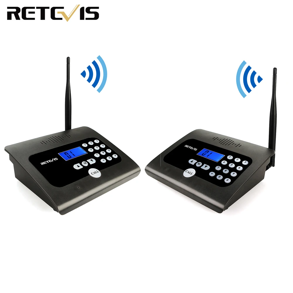 

2pcs Retevis RT57 Full Duplex Indoor Wireless Voice Calling Intercom System Two-way Desktop Radio for Home&Office Intercom