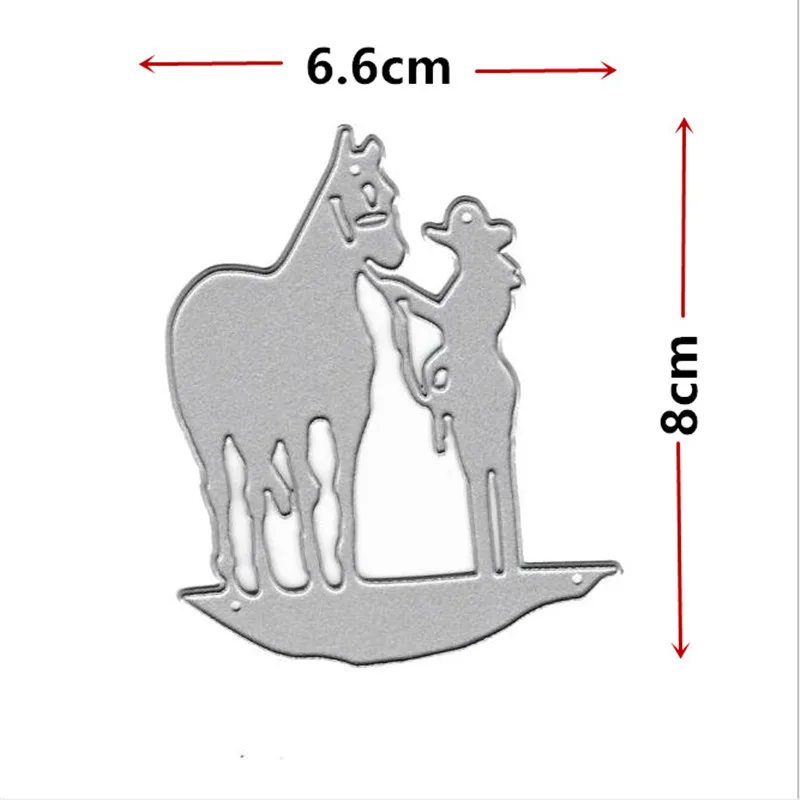 Металлическая вырубка Lady Horse Border 66*80 мм альбом для скрапбукинга DIY декоративные