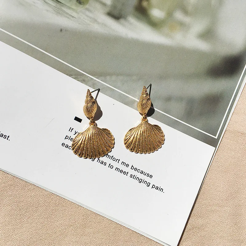 Женские серьги золотого и серебряного цвета из цинкового сплава корейские