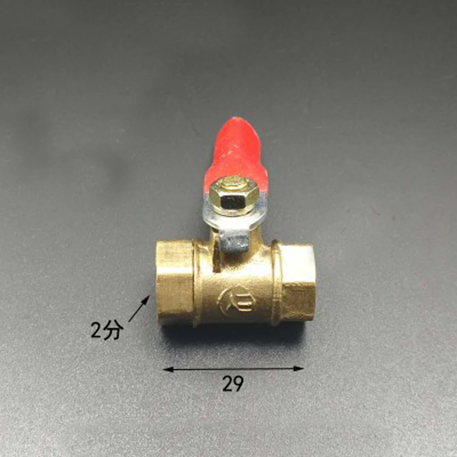 DN8 1/4 &quotBSP Женский латунный шаровой клапан водяной газ 57 PSI отверстие 7 мм с красной