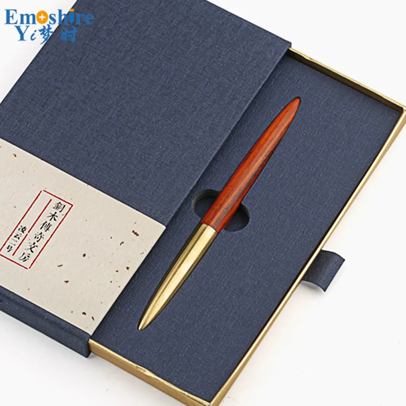 Brass Solid Wood Signature Pen Ballpoint Black Roller Ball High-grade Business Gifts Personalized Stationery P441 | Канцтовары для