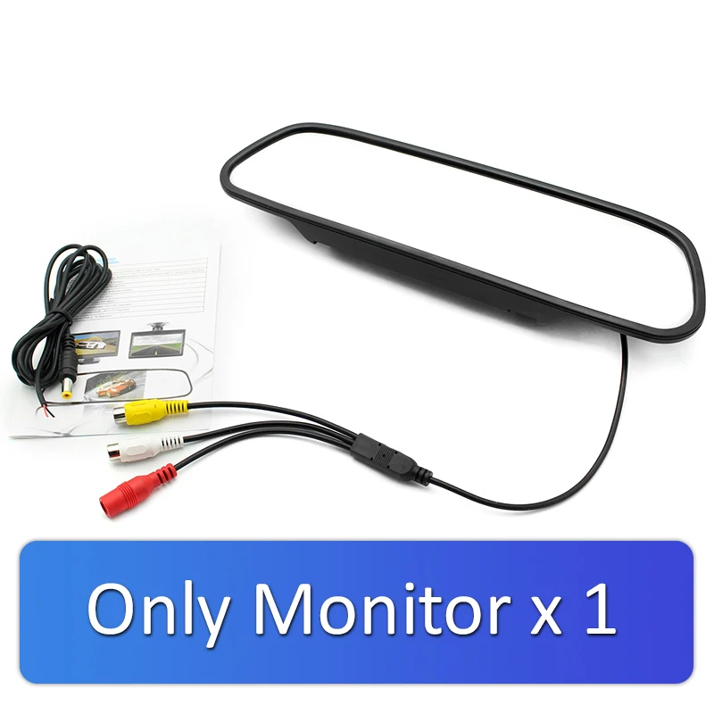 Only Monitor x 1 GreenYi 5 дюймов зеркало заднего вида автомобиля с монитором для 170 угол автомобиля камера заднего вида HD sony TFT lcd парковочная система - Цвет: Only Monitor x 1