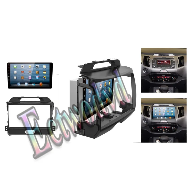 Специальное автомобильное радио фасция для KIA Sportage 2010 2011 2012 2013 9 дюймов