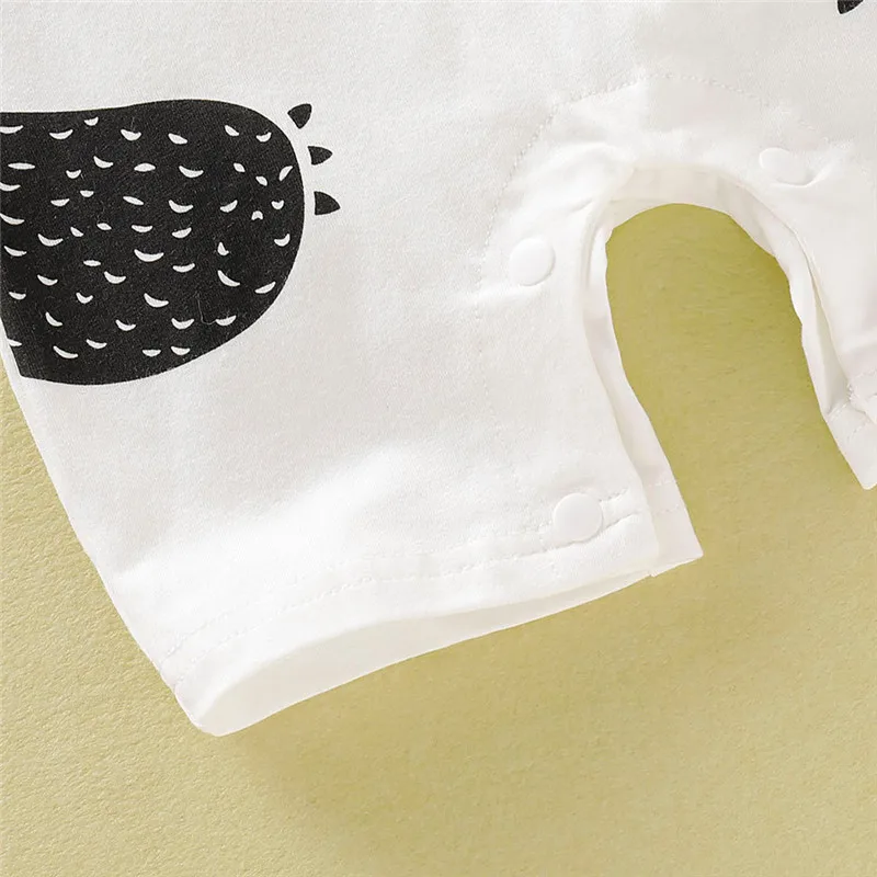 

Infant Baby Boys&Girls Short Sleeve Cartoon Panda Animal Striped Romper Jumpsuit ubranka dla niemowlat #3J17