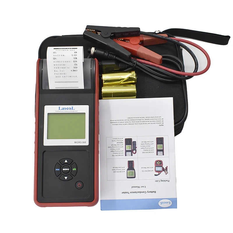

New Arrival Micro 568 12V Automotive Car Battery Tester MICRO-568 with Printer Diagnostic Battery CCA Diagnostic AutoTool Print