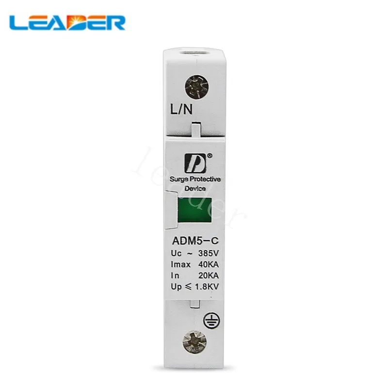 1P 40KA 110V 220V 380V AC Din Rail SPD anti lightning защита от скачков напряжения device|surge protector devicevoltage din