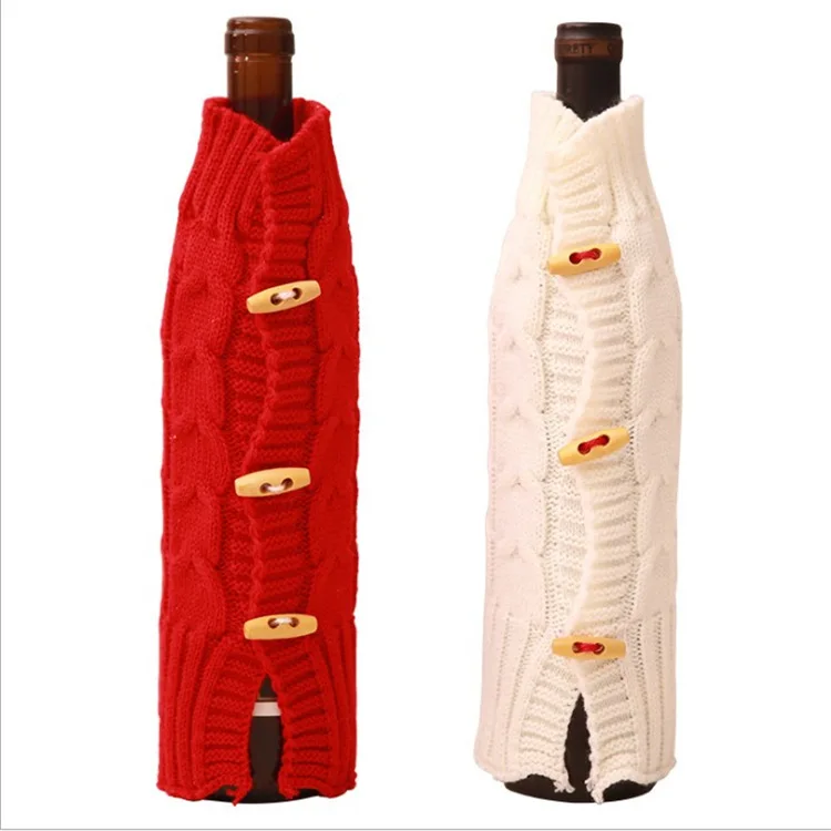 Рождественские украшения Лось крышку бутылки вина Vajilla De Navidad Vajillas Adornos Para Casa Y La