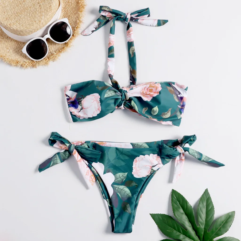 Magnificent Bather Swimwear For Women Floral Print Beach Swimsuit Bathing Monokini Padded Bikini Fabulous Swimming Suit | Спорт и