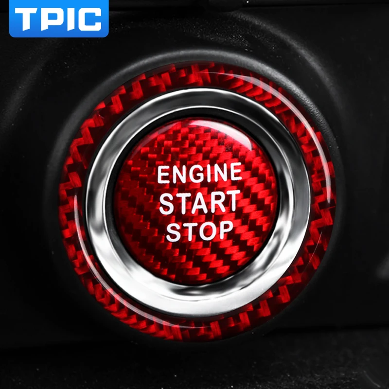 TPIC углеродное волокно автомобильный двигатель старт Stoprt Lgnition Key Ring Sticker для Subaru BRZ