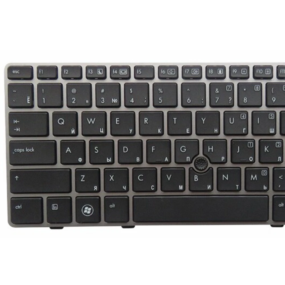 Новинка клавиатура для ноутбука EliteBook 2560 2560P 2570 2570P RU с серой рамкой и указателем