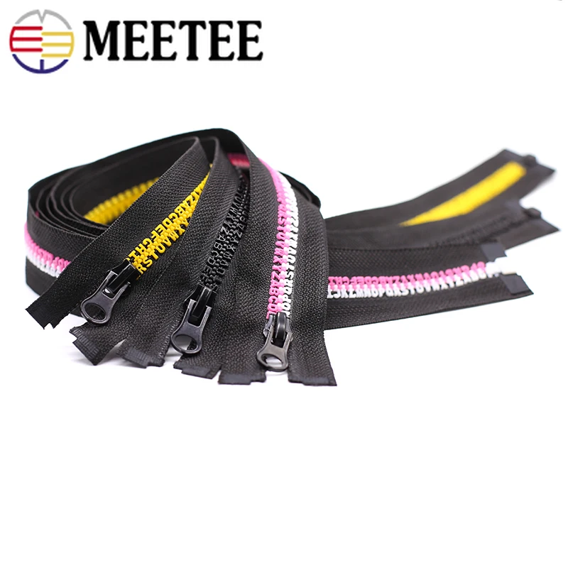 Meetee 1 шт. 80 см 5 # буквы зубцы застежки-молнии Open-end Авто замок молнии для пуховой