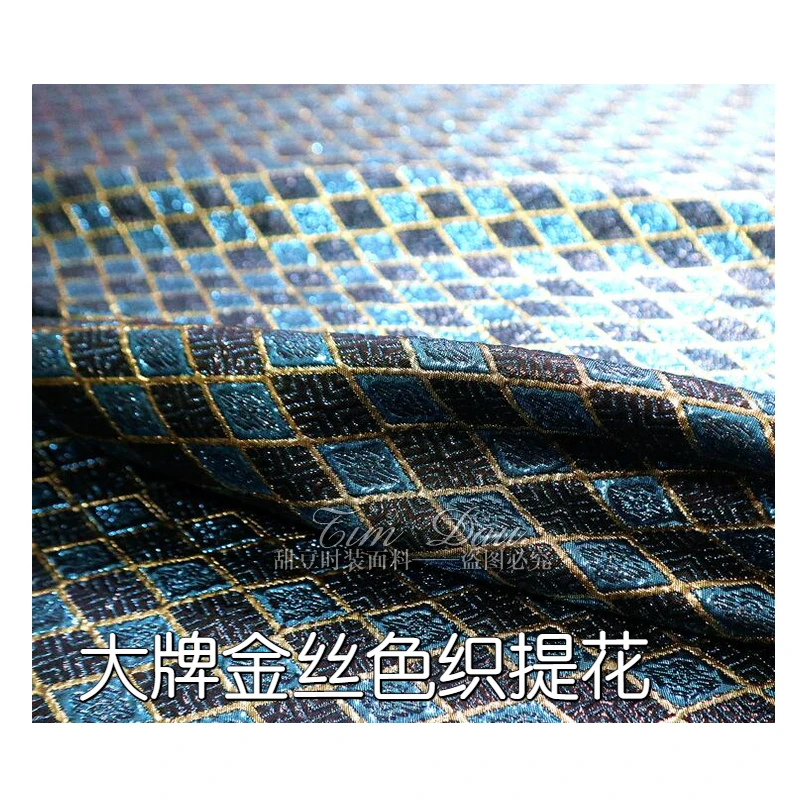 Gold three-dimensional jacquard fabric high-end dress sub-jacket garments dyed ladies temperament gold | Дом и сад