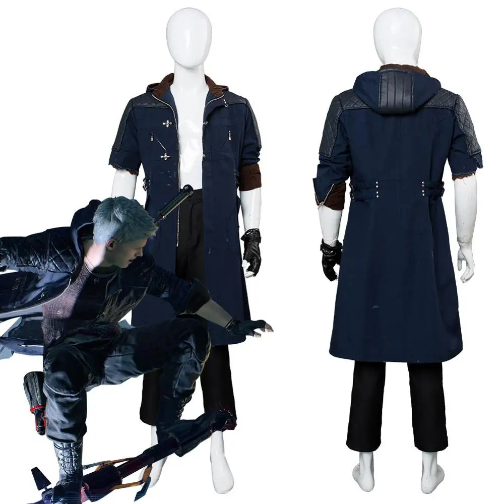 

DMC Nero Coat Jacket Nero Cosplay Costume Outfit Damaged Version Halloween Costume