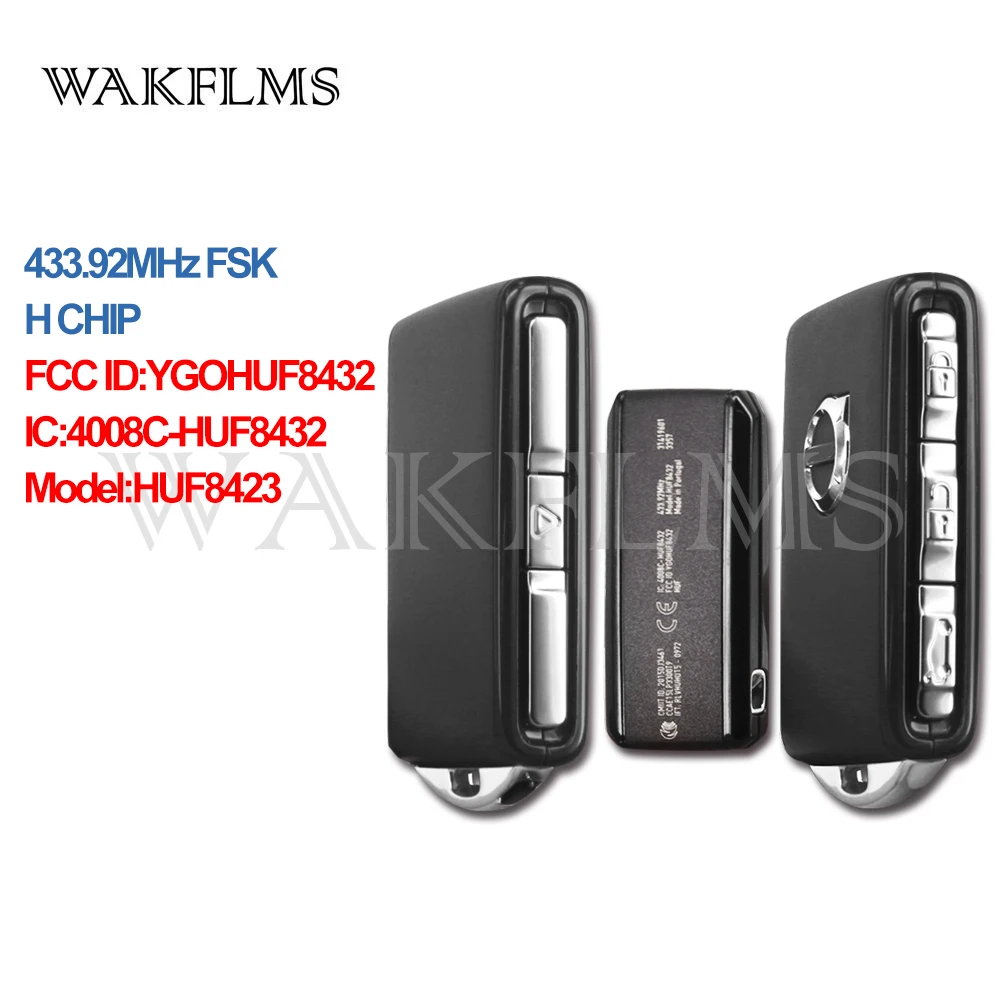 OEM 4 кнопки 433 MHz H чип Genuine черный дистанционный смарт-ключ брелока автомобиля для Volvo XC60 XC90 FCC ID YGOHUF8432