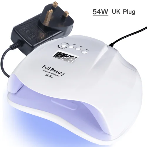 54W UK Plug STZ 54W Pro УФ светодиодная лампа для маникюра Солнечный свет сушка ногтей; уход за всеми гелями лак клей ультрафиолетовая лампа набор инструментов для дизайна ногтей Sun X - Цвет: 54W UK Plug