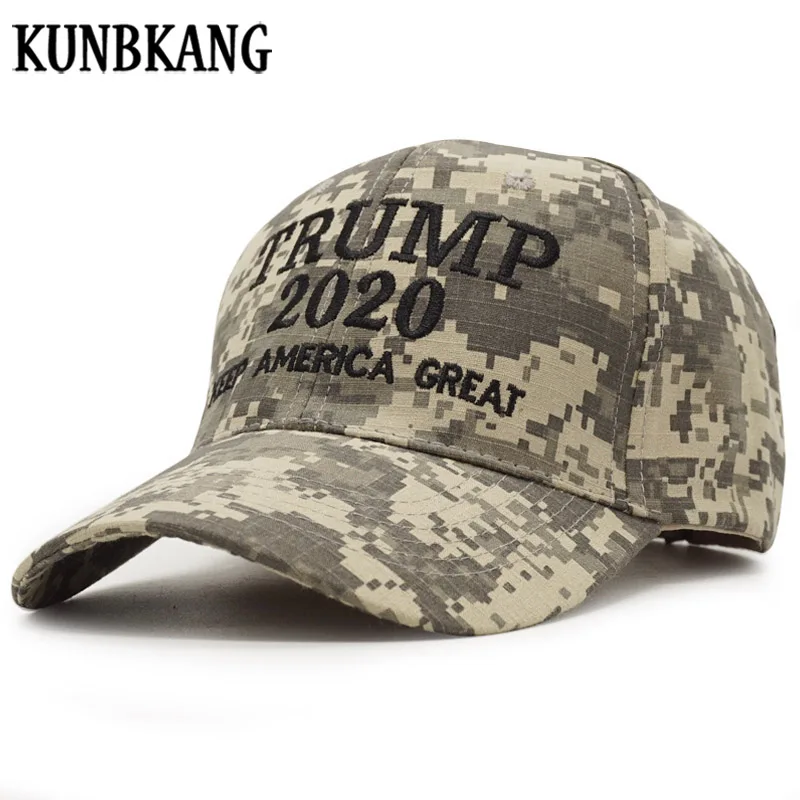 Новая камуфляжная бейсболка с вышивкой Trump Snapback мужские женские шапки унисекс спортивные камуфляжные шапки военные Gorras