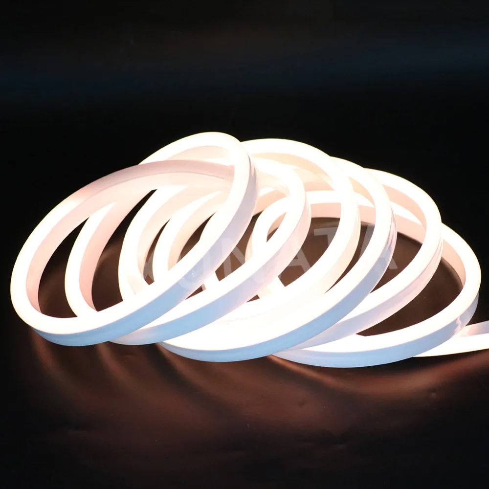 220 В гибкий RGB неоновый светильник SMD2835 120led/м водонепроницаемый неоновый знак для внутреннего и наружного украшения белый теплый белый неоновый светильник