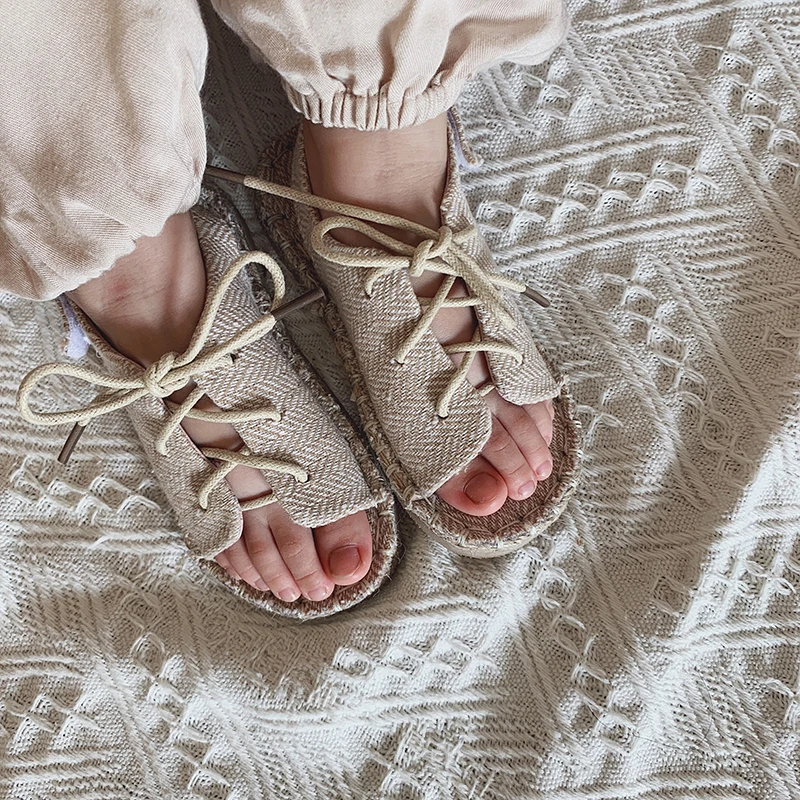 

2019 Summer New Baby Girls Cotton Breathable Comfortable Sandals Children Leisure Korean Shoes