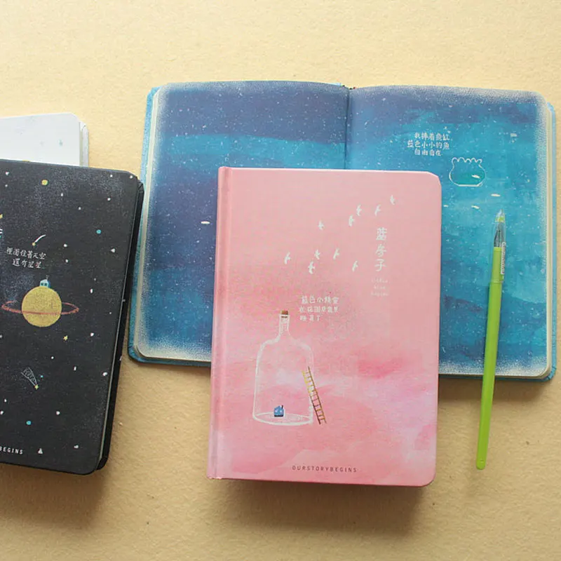 

Необычный трендовый цветной блокнот формата A5, Книга в твердом переплете, дневник, корейские канцелярские принадлежности, школьные принадл...