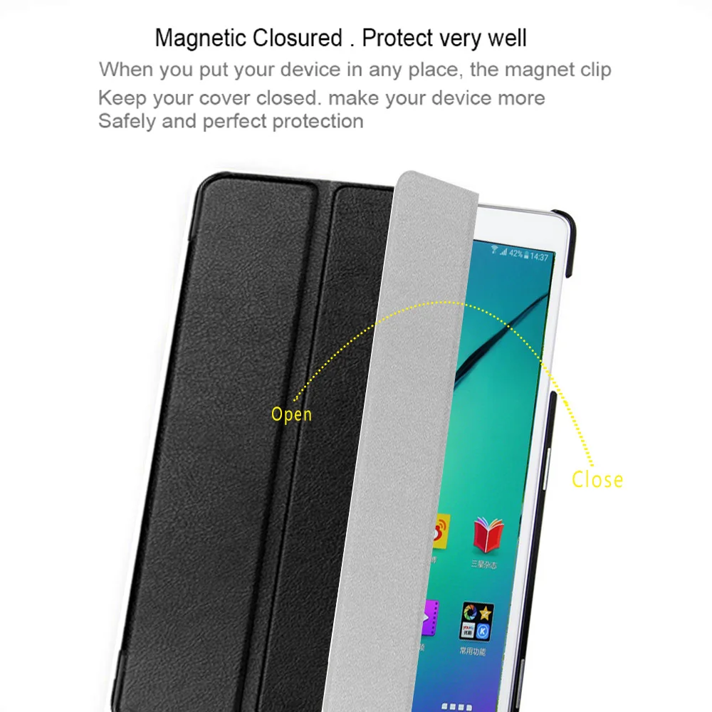 Откидной Чехол из искусственной кожи для Samsung Tab S2 9 7 SM T815 T810 T813 T819 tablet Auto Wake/Sleep