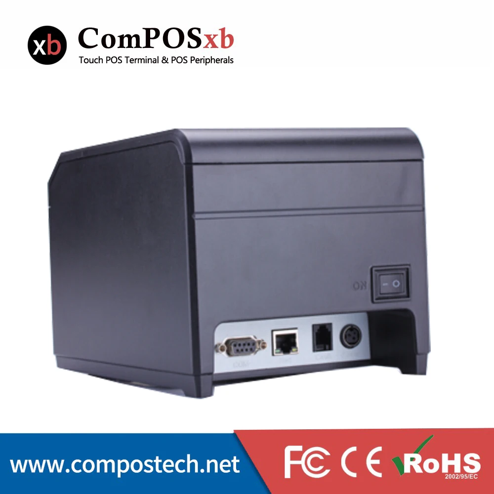 Самая низкая цена термочековый POS принтер 80 мм для супермаркета системы USB + RS232 LAN