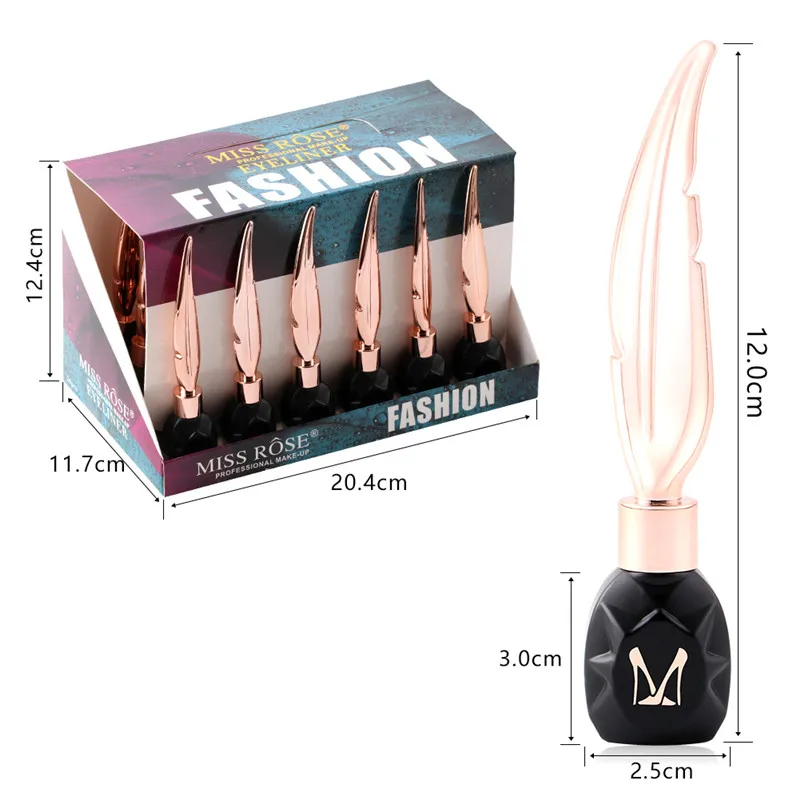 MISS ROSE жидкая натуральная подводка для глаз перо длительное водонепроницаемое