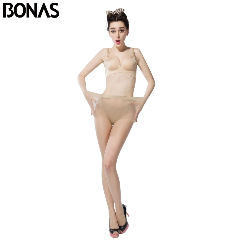 BONAS 2019 женские колготки большого размера сексуальные дышащие из нейлона 30D