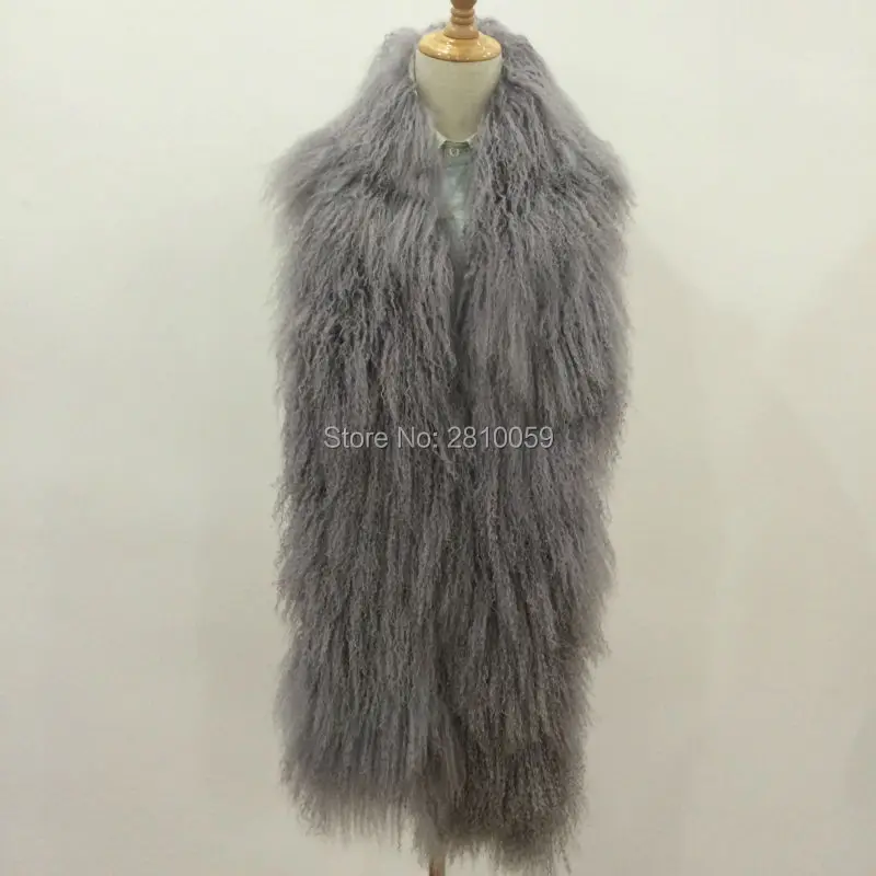 Воротник из натуральной монгольской овечьей шерсти шарф натурального меха