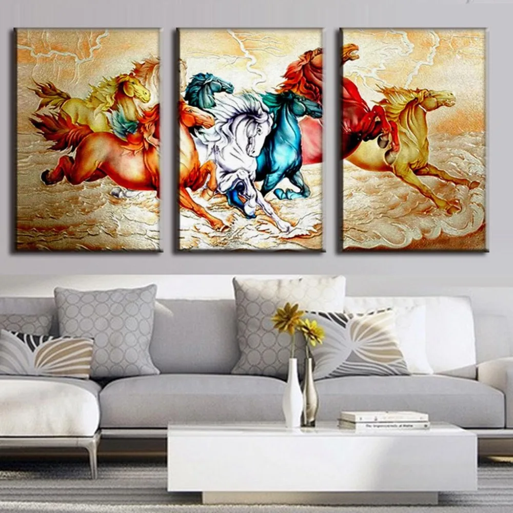 3 шт./компл. в китайском стиле восемь ярких картин на стену реалистичное животное