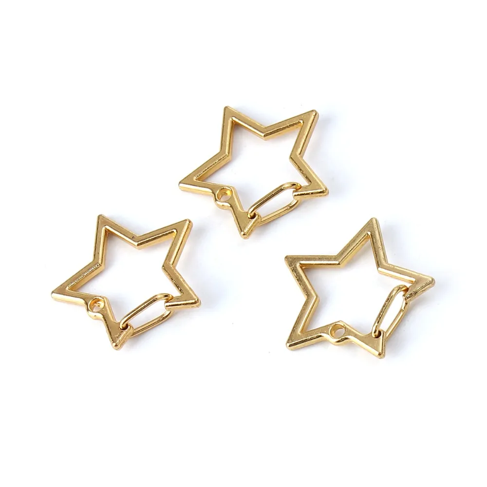 DoreenBeads брелок на основе сплава цинка и звезда золото розовое аксессуары DIY