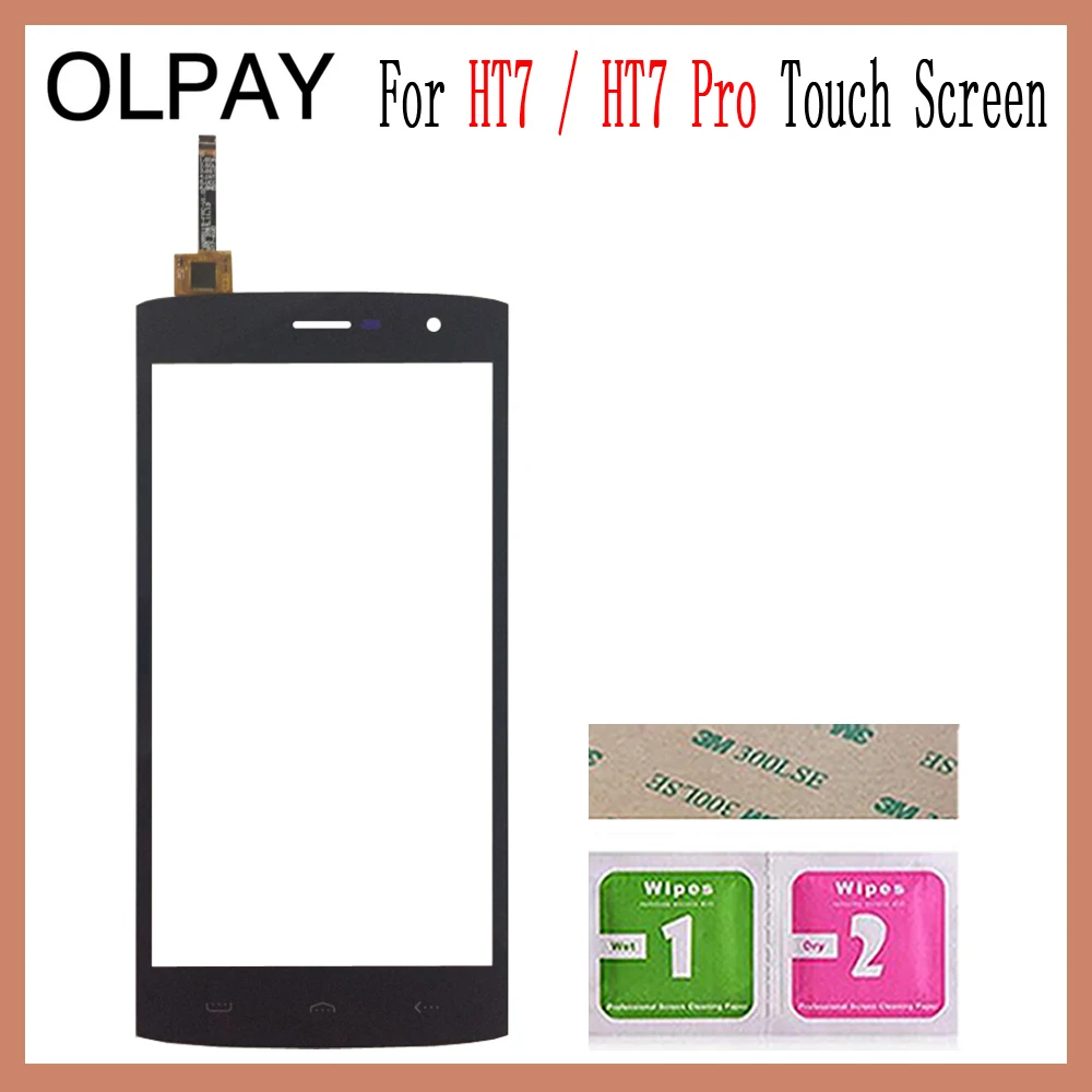 OLPYA 5,5 ''Переднее стекло телефона для HOMTOM HT7/HT7 Pro сенсорный экран стекло дигитайзер панель объектив сенсор инструменты клей+ салфетки