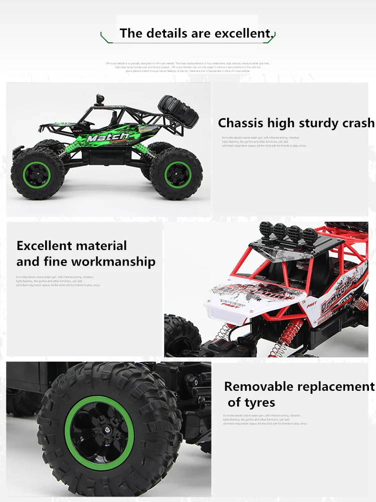 1/12 Радиоуправляемая машина 4WD холм альпинист 4X4 Двойной Мотор привод Bigfoot автомобили зарядка пульт дистанционного управления Внедорожник OYS модель игрушка для мальчиков