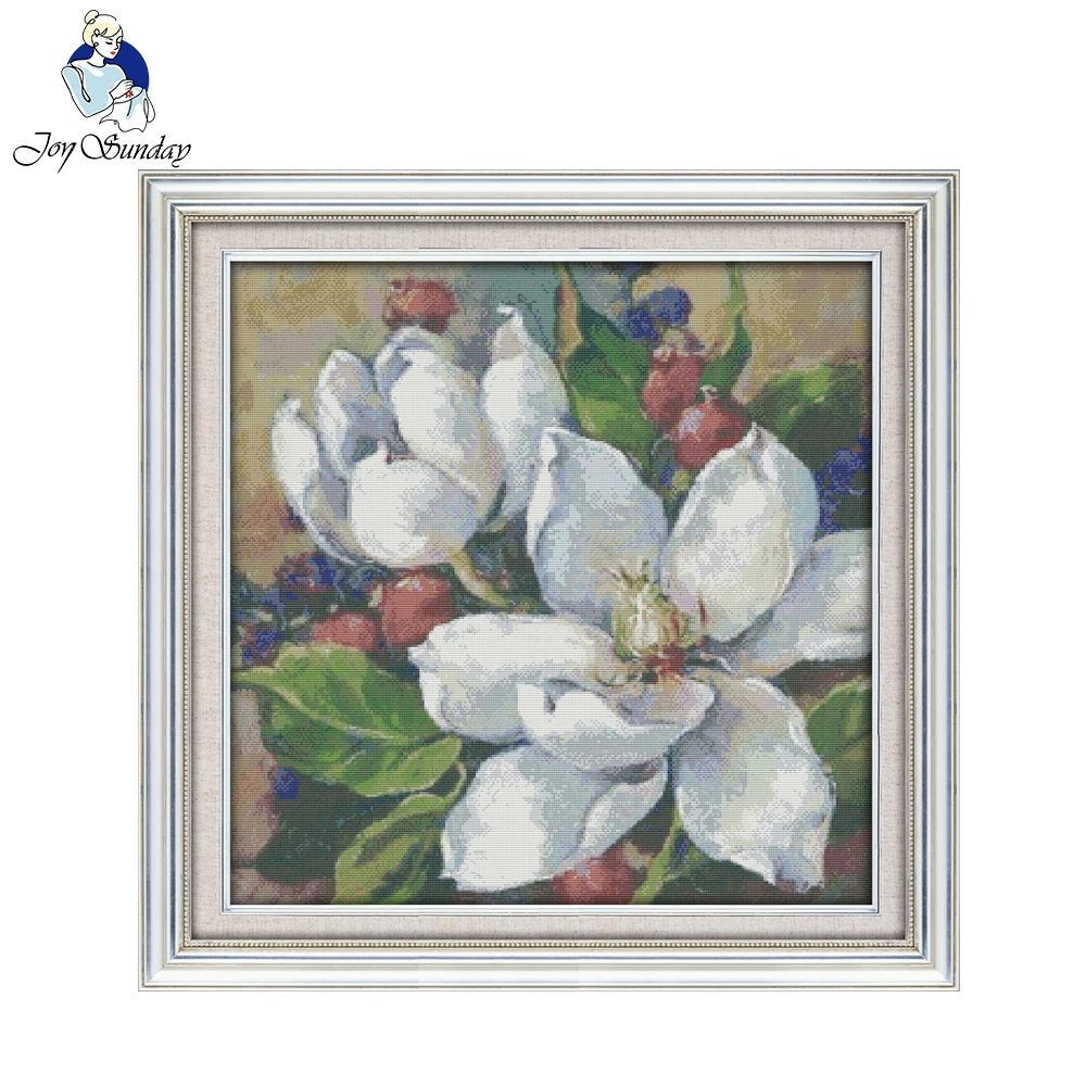 Joy Sunday Oil картина с магнолией китайские наборы для вышивки крестиком на первый