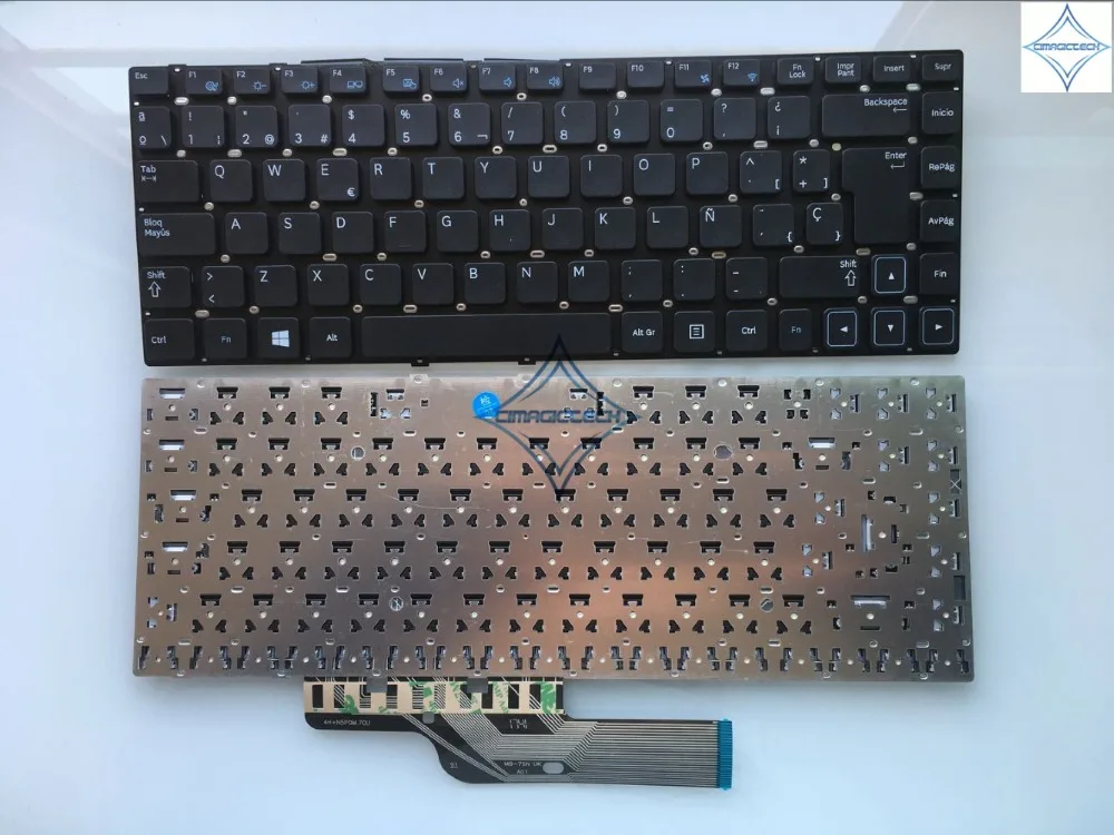 Клавиатура teclado для ноутбука Samsung клавиатура без рамки NP300 300V4A 300E4A NP300V4A NP300E4A SP|laptop