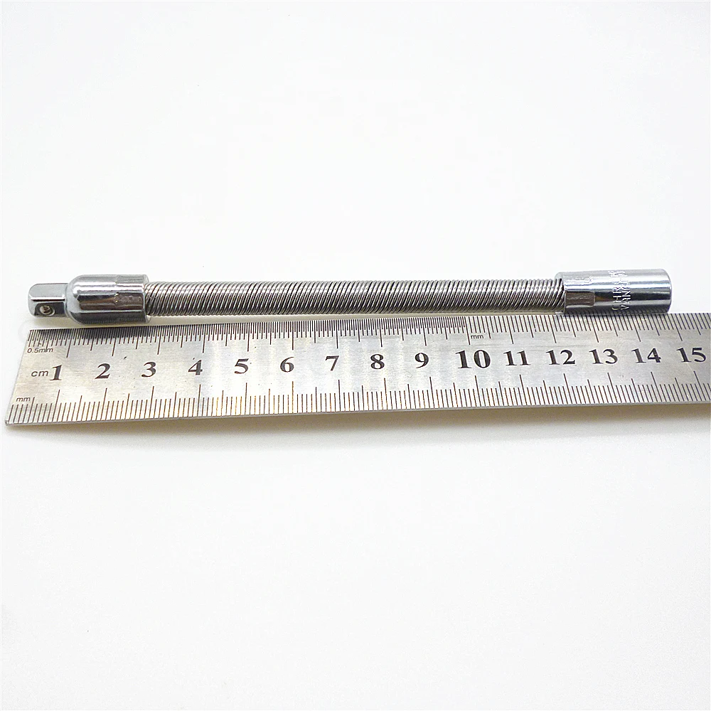 Flexible Extension Bars 1/4&quot Drive 150mm Long Socket Ratchet Mechanic Tool Wrenches Flex Spring | Инструменты
