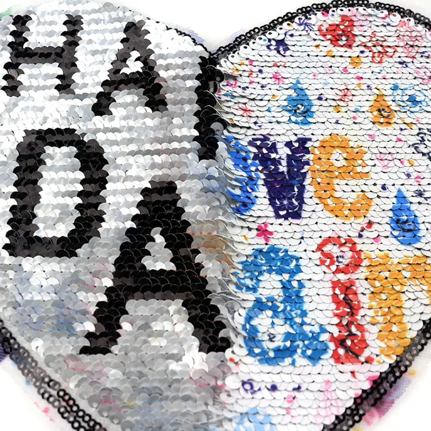 Ice cream alphabet flip double sided sequins patches rebersible change color patch for dress repair sew on clothing diy craft | Дом и сад