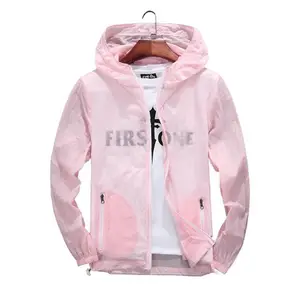 МужскаяЖенская быстросохнущая тонкая прозрачная куртка с защитой от УФ-лучей, камуфляжная одежда для пар с темными цветами