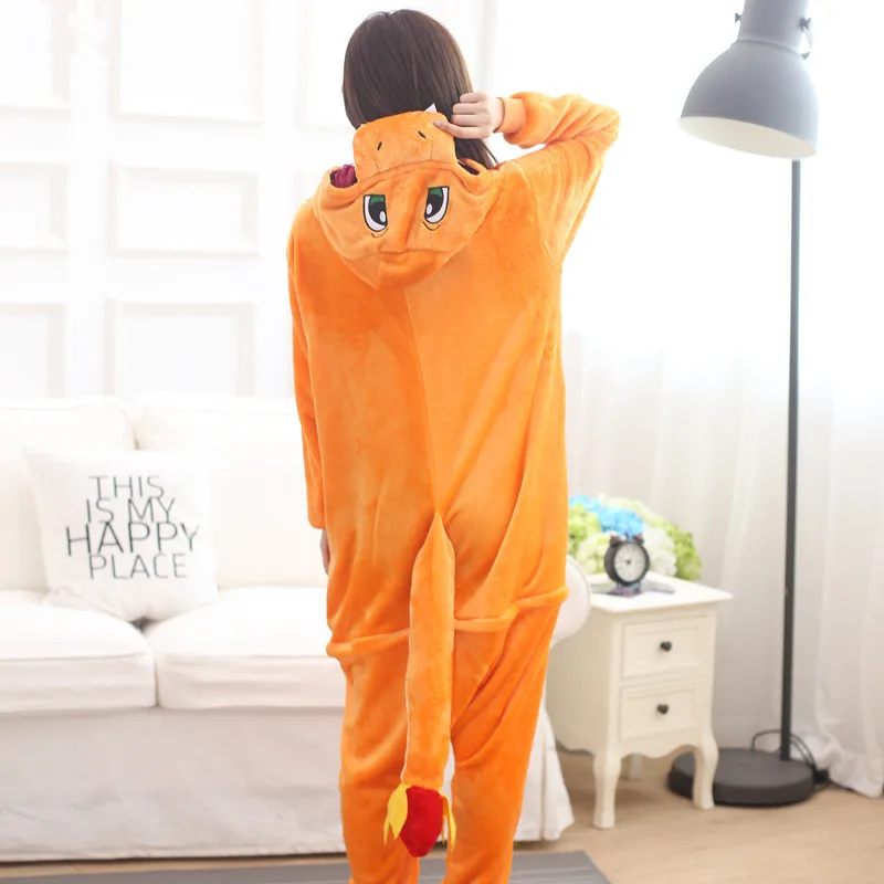 Фланелевая Пижама для взрослых с изображением покемона и шаризарда женский