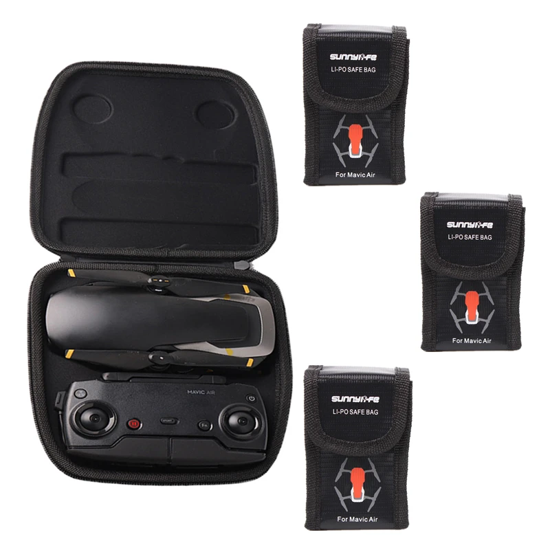 BRDRC DJI Мавик Air Case Drone сумка Hardshell фургоны удаленного Управление сумки Fireroof Lipo