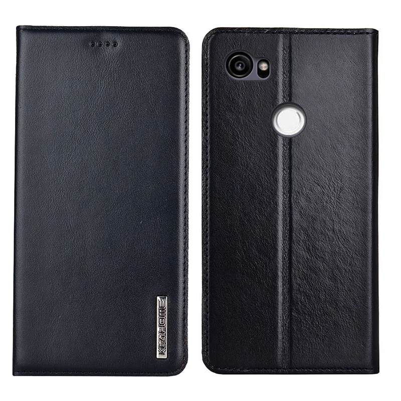 Для Google Pixel 2 XL чехол Флип из натуральной кожи Мягкая силиконовая задняя крышка